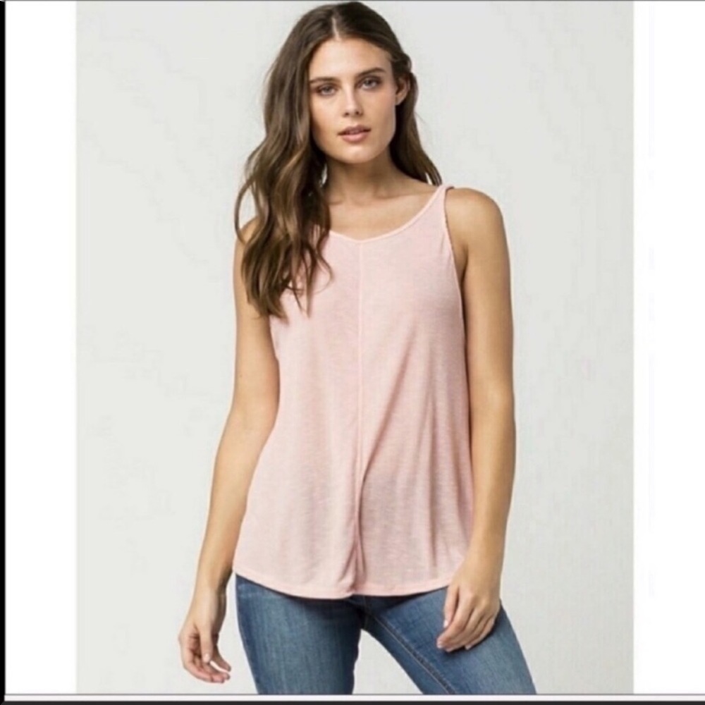 Free People Pink Ribbed Tank - Picture 2 of 6